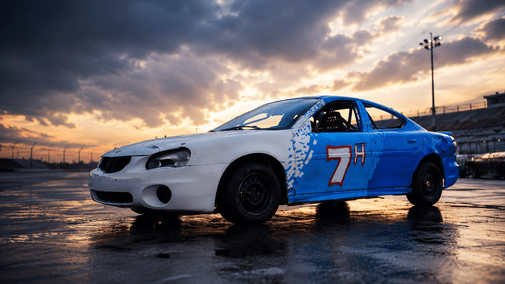 HBR race car on track